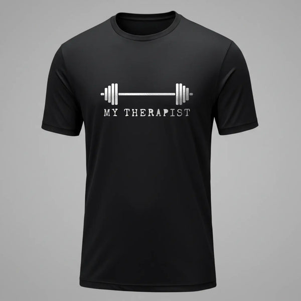 Astikkos My Therapist Dri-Fit Gym Tee (Black)