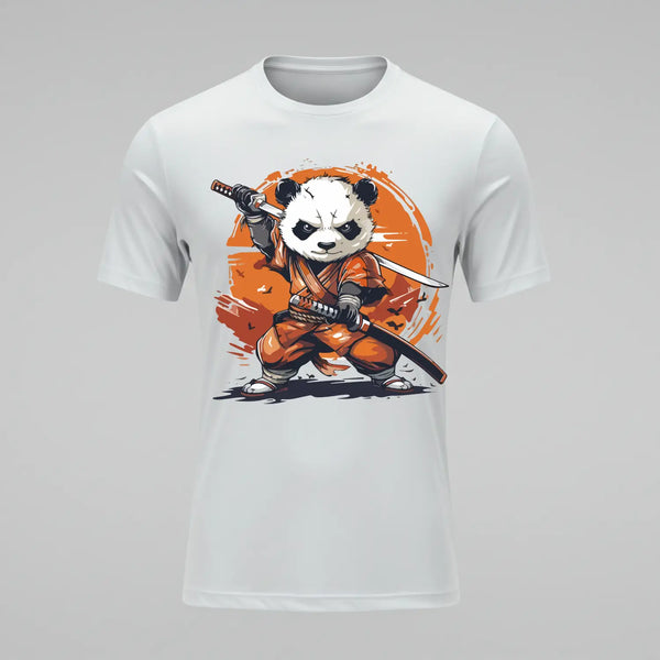 Astikkos Samurai Panda Dri-Fit Graphic Tee (White)