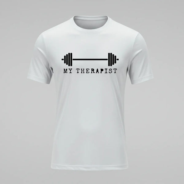 Astikkos “My Therapist” Dri-Fit Gym Tee (White)
