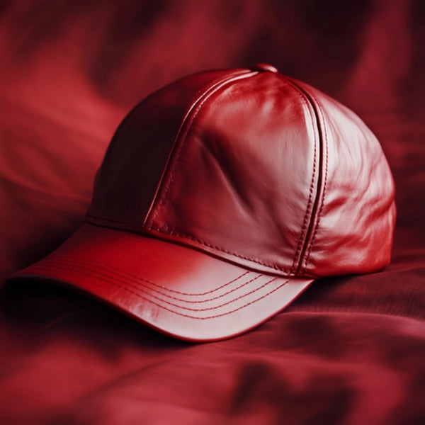 Astikkos Leather Caps | Red