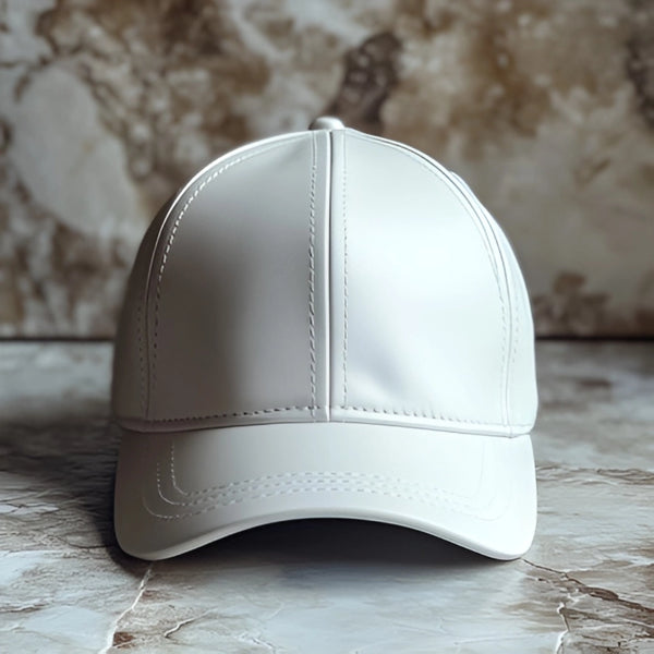 Astikkos Leather Caps | White